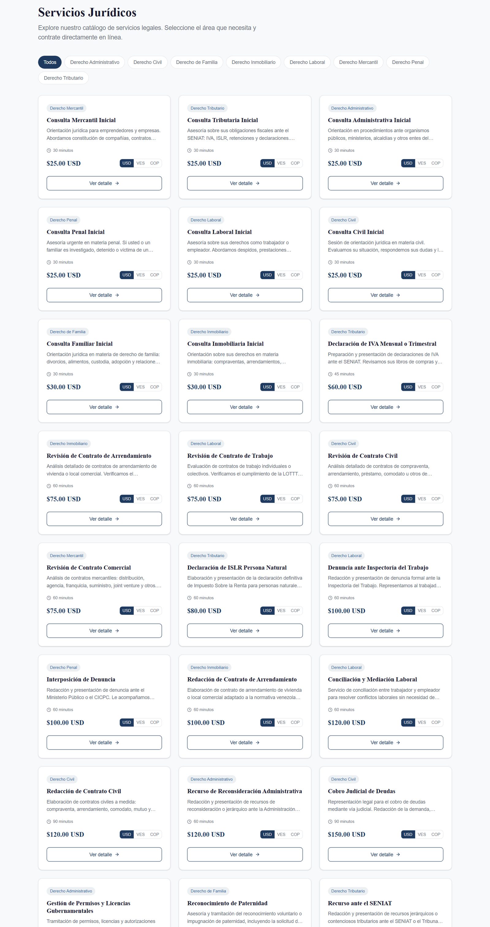 Plataforma de servicios profesionales en línea